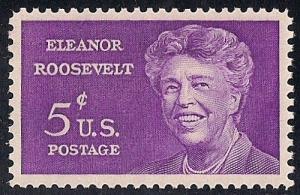 U.S.#1236 Eleanor Roosevelt 5c Single, MNH.