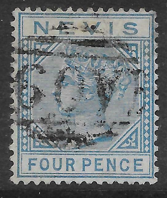 NEVIS SG30 1882 4d BLUE USED