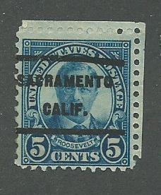 1927 USA Sacramento, Calif.  Precancel on Scott Catalog Number 637