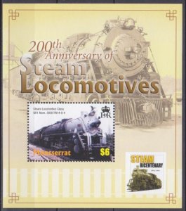 2004 Montserrat 1259/B103 200 years of Steam Railway Locomotives