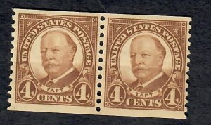 687 Taft MNH Coil Pair