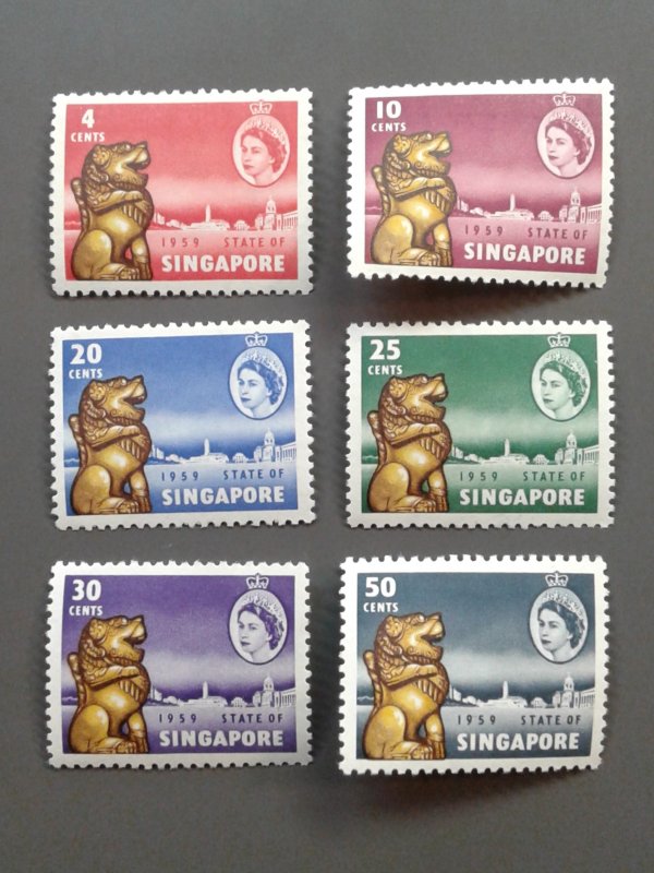 Singapore 43-48 VF MLH. Scott $ 13.60