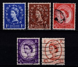 Great Britain 1958 Elizabeth II Def. Graphite Lined, Part Set [Used]