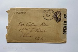 US LETTER CENSORED , TO HABANA CUBA, 1918 FROM CONVENT , NJ 