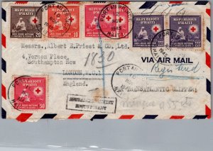 1945 Port Au Prince Haiti via  Clipper Air Mail Cover to London England