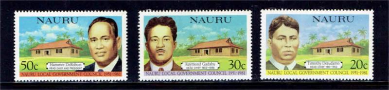 NAURU #224-226  1981  LEGISLATIVE COUNCIL 30TH ANNIV.  MINT  VF NH  O.G