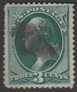 1873  USA Scott Numbers 156, 158, and 159 Used