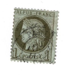 France #50 Thin - Used - CAT VALUE $11.50