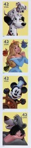 4342-4345 The Art of Disney MNH 42 c sheet of 20  FV $8.40 Issued  2008