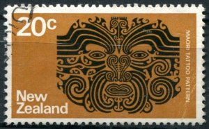 New Zealand Sc#546 Used, 20c yel brn & blk, Definitives (1970-76) (1974)