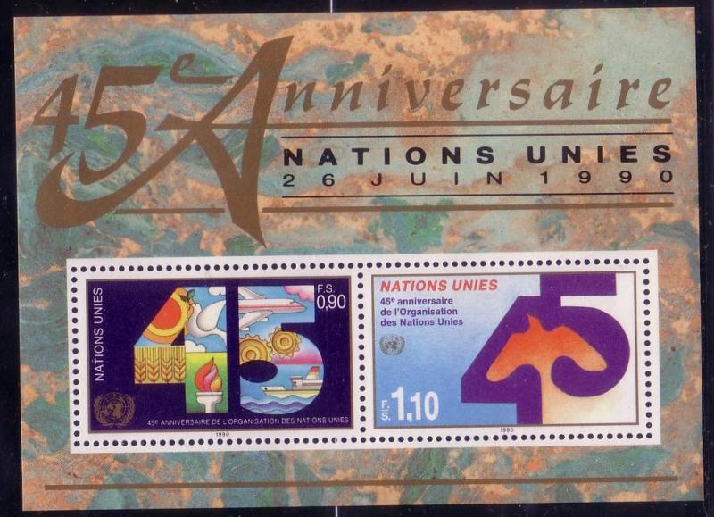 UN Geneva Sc# 190 UN 45th Anniversary Sheet MNH L85