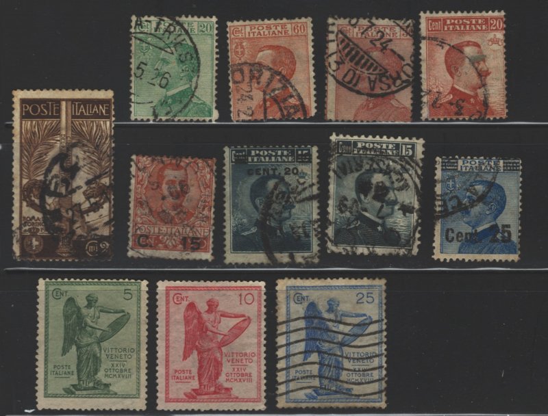 COLLECTION LOT 5396 ITALY 12 STAMPS 1905+ CV+$26