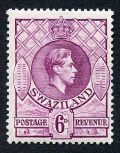 Swaziland SG34 KGVI 6d Deep Magenta Wmk Mult Script CA M/M