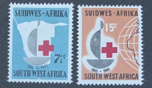 SOUTH WEST AFRICA 1963 RED CROSS SET SG193/4 MOUNTED MINT