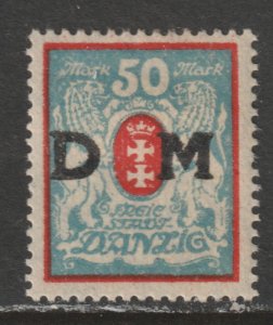 1922 Danzig - Sc O34 - MH VF - 1 single - Overprinted