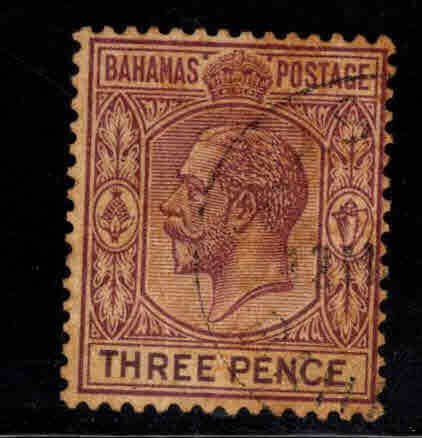 BAHAMAS Scott 76 Three Pence KGV stamp wmk 4