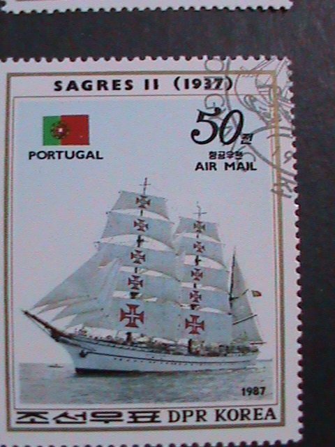 ​KOREA-1987 WORLD FAMOUS SALLING SHIPS CTO-- VF WE SHIP TO WORLD WIDE