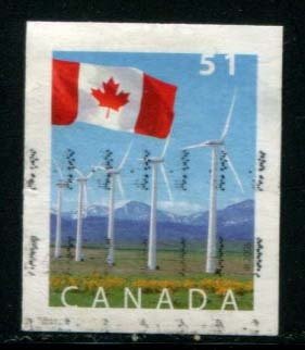 2137 Canada 51c Flag over Windmills, used