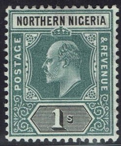 NORTHERN NIGERIA 1905 KEVII 1/- WMK MULTI CROWN CA