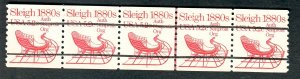 #1900a Sleigh #5 MNH plate number coil PNC5