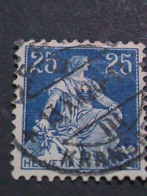 ​SWITZERLAND-1907- SC#133 115 YEARS OLD- HELVETIA USED- WE SHIP TO WORLD WIDE