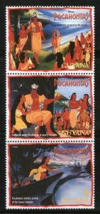 Guyana 1995 Pocahontas - Walt Disney Cartoon Animation Film Cinema Sc 2986 MN...