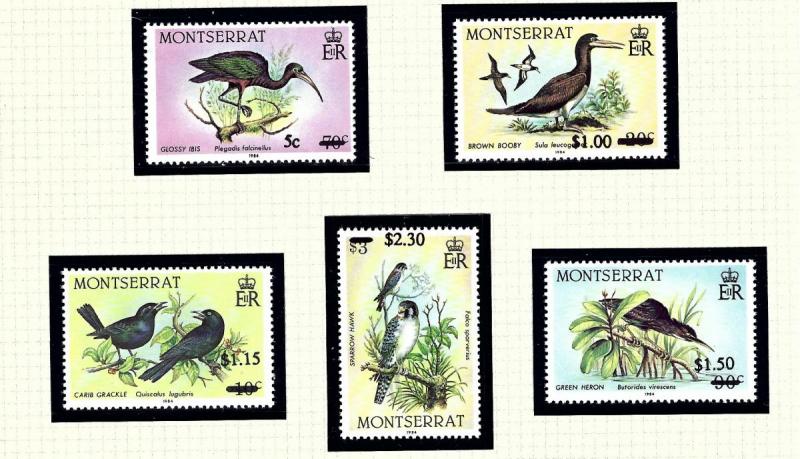 Montserrat 651-55 MNH 1987 Surcharges