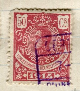 SPANISH GUINEA; 1914 early Alfonso issue fine used 50c. value