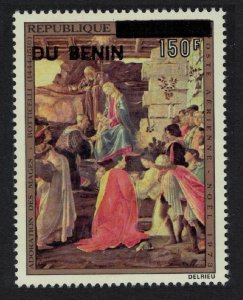 Benin 'The Adoration of the Magi' Painting by Botticelli Ovpt 1993 MNH