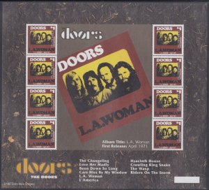 ST VINCENT Sc #2505.1 MNH PART SET - SHEET of 8 - THE DOORS ALBUM COVER