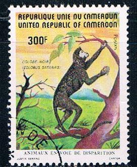 Cameroun 718 Used Black Colobus Monkey 1962 (C0258)+