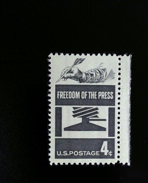 1958 4c Freedom of the Press, Quill Pen Scott 1119 Mint F/VF NH