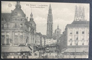 1918 Aviator Department Feldpost Germany RPPC Postcard Cover Antwerp Cathedral