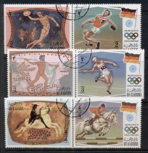 Ras Al Khaima 1972 Mi#800-805 Summer Olympics Munich CTO