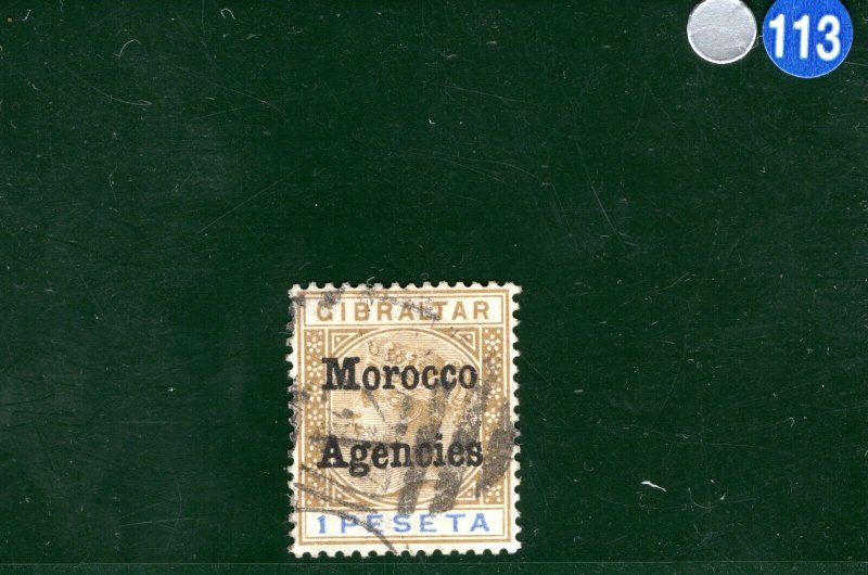 MOROCCO AGENCIES (Gibraltar) QV Stamp SG.7 1p (1898) Used Cat £35 SBLUE113