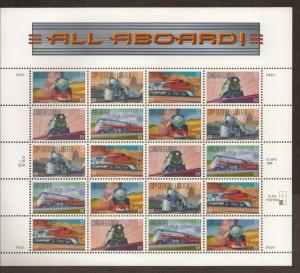 US 3333-3337 MNH Sheet Face Value $6.60