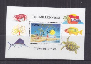 KIRIBATI,1998 TOWARDS MILLENIUM Souvenir Sheet $ 1.00, SPECIMEN, mnh.