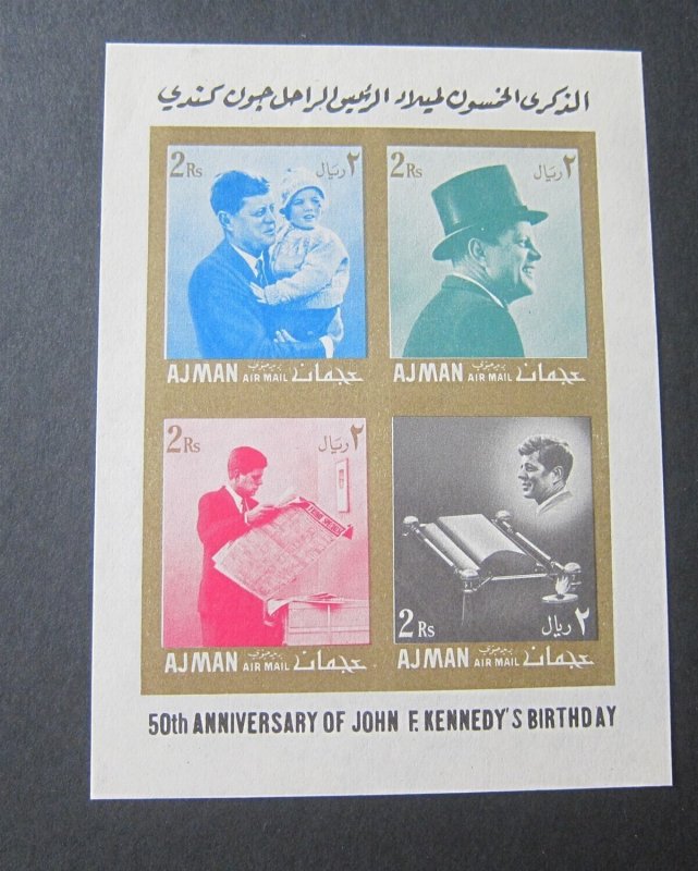 Ajman Mi 11A,11B John F Kennedy set MNH