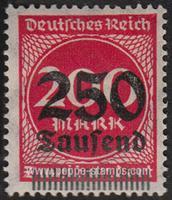 Germany #256 Mint - 1923 250T. on 200m.  - Numbers - Values