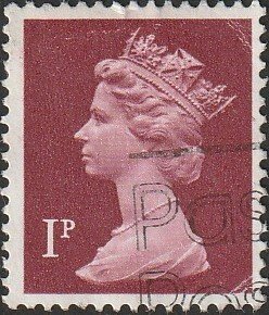 Great Britain #MH23 1979 1p  Crimson QEII Machin Head USED-Fine.