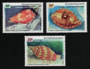 Fr. Polynesia Sea Shells 3v 1996 MNH SG#749-751