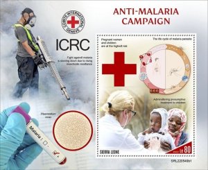 Sierra Leone - 2022 Anti-malaria Campaign - Stamp Souvenir Sheet - SRL220549b1