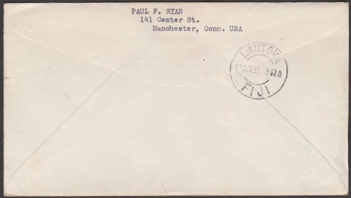 USA 1955 cover with nice franking to LAUTOKA, FIJI. ........................M110