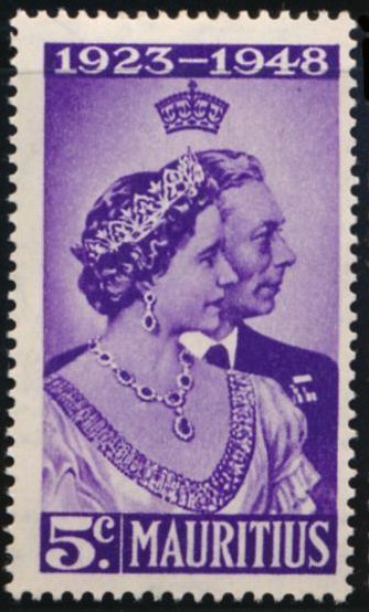 MAURITIUS Sc#229 KGVI SILVER WEDDING (1948) MH