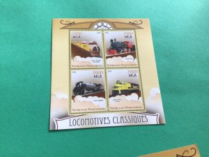 Madagascar Locomotives 2 mint never hinged stamps sheets A16947