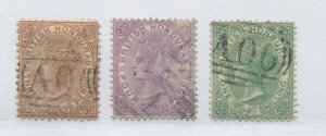 British Honduras QV 1877-79 3d, 4d, and  1/ used