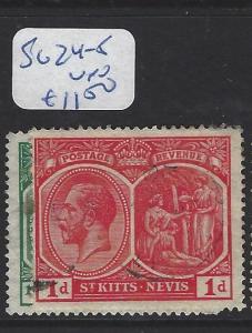 ST KITTS NEVIS  (PP2806B)  KGV 1/2D, 1D    SG 24, 25    VFU 