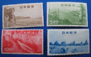 JAPAN 1949 - SCOTT # 450-453   COMPLETE SET    MLH