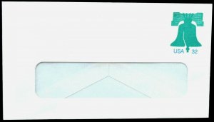 1995 US Sc. #U632 stamped window envelope, 32 cent mint entire, very nice