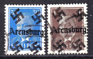 ESTONIA  ARENSBURG OVERPRINTS CDS F/VF TO VF SOUND #4